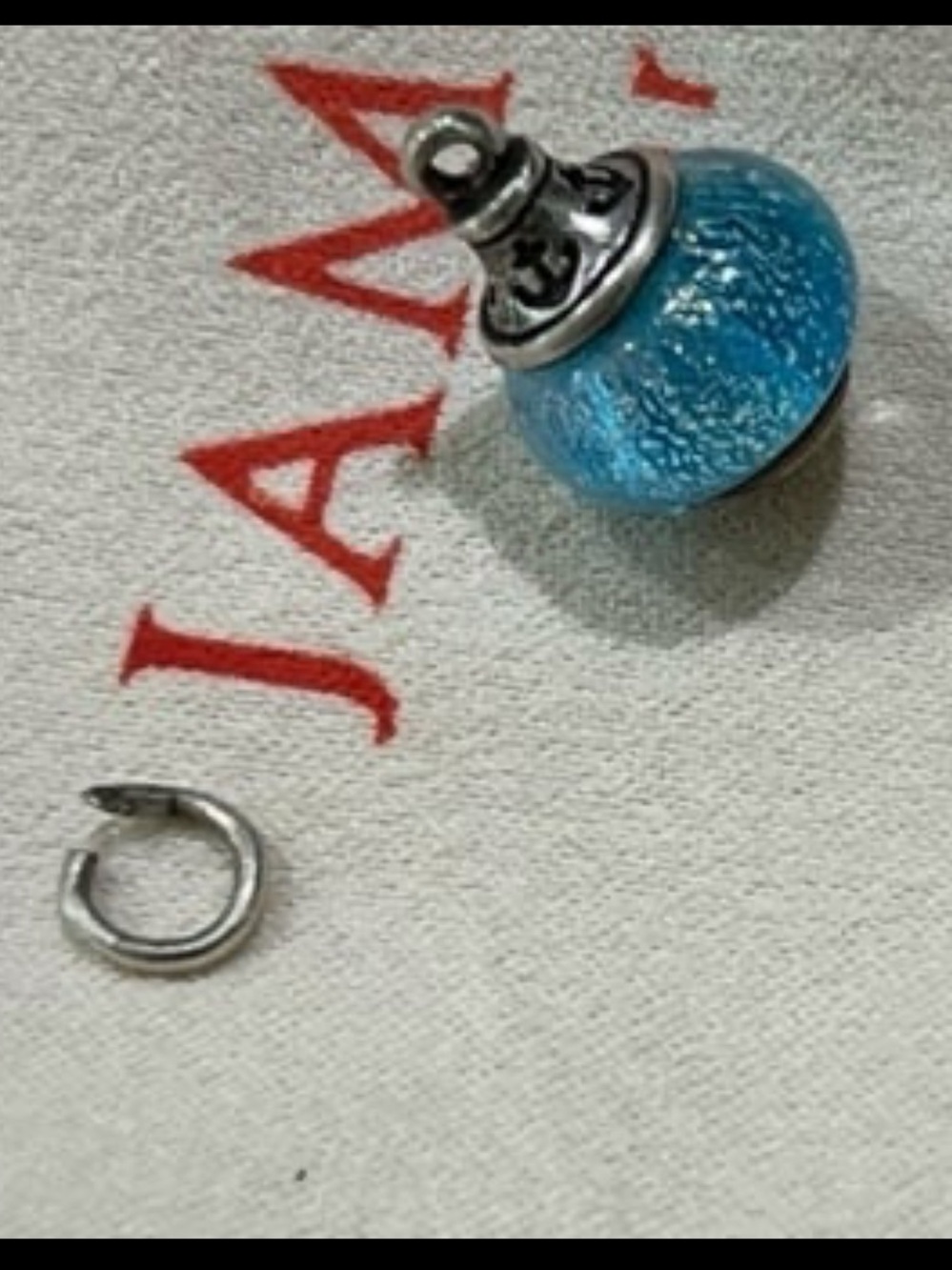 James Avery glitter anchor finial